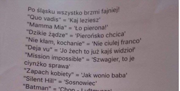 Po śląsku wszystko brzmi fajniej 
