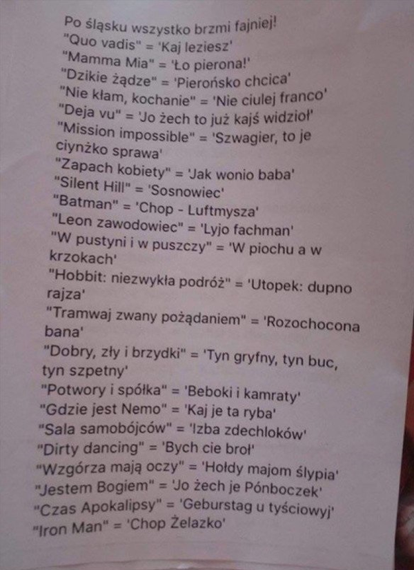 Po śląsku wszystko brzmi fajniej 