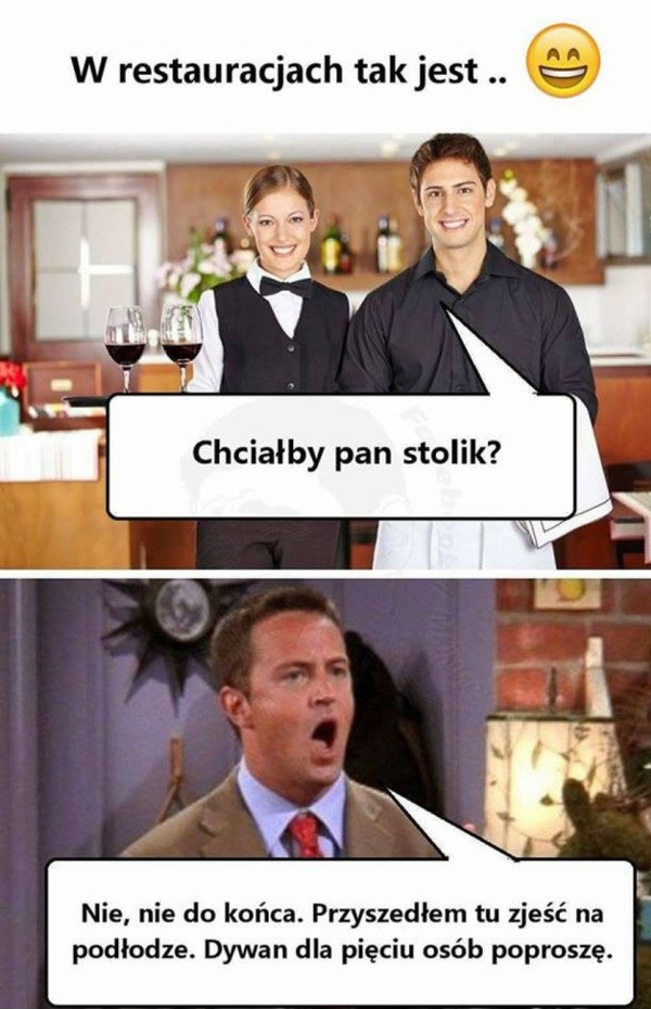 Typowe pytanie w restauracji 