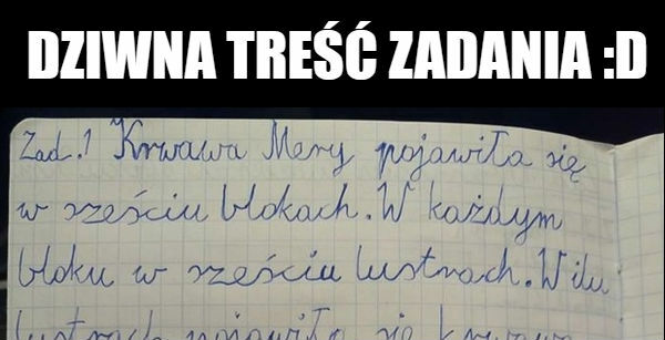 Dziwna treść zadania 