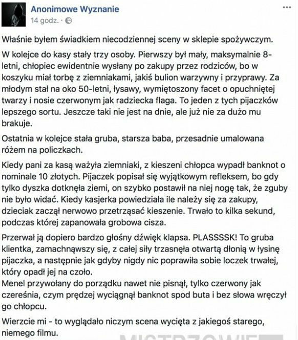Niecodzienna sytuacja w spożywczaku 