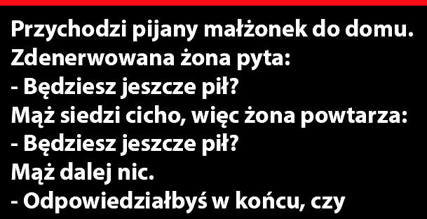 Mąż po imprezie 
