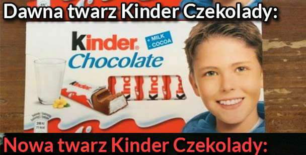 Nowa twarz Kinder Czekolady 
