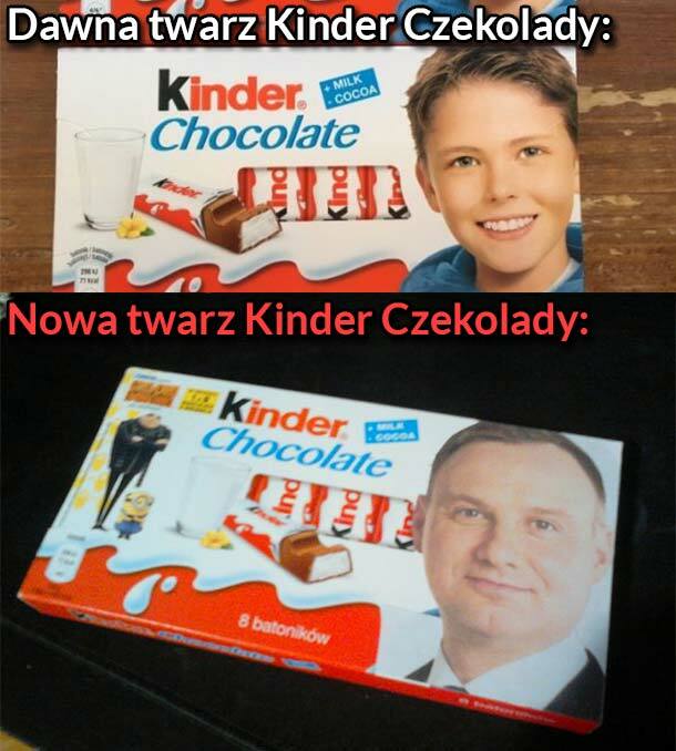 Nowa twarz Kinder Czekolady 