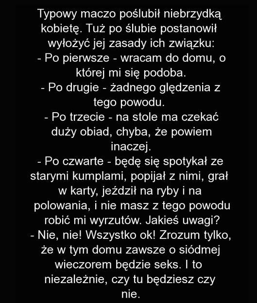 Jak zgasić typowego maczo :D 