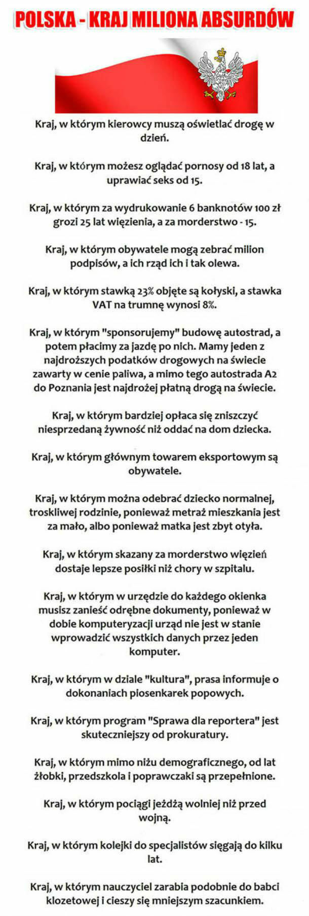 Polska - kraj miliona absurdów 