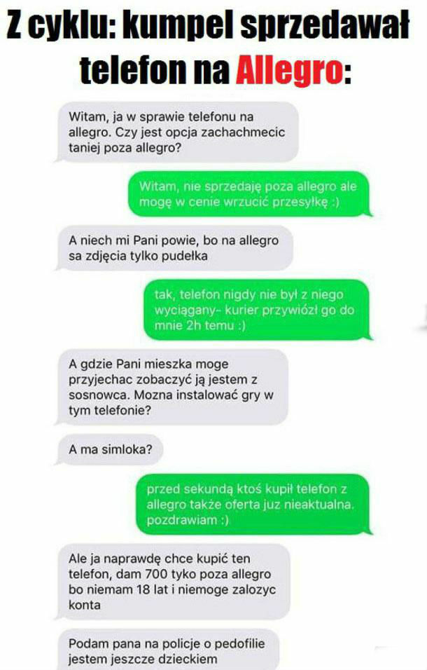 Tak wygląda sprzedaż telefonu na Allegro 