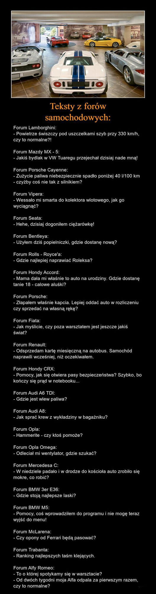 Teksty z forów samochodowych 