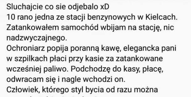 Dziwne zdarzenie na stacji paliw 