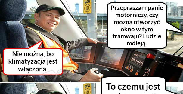 Typowa sytuacja w tramwaju 