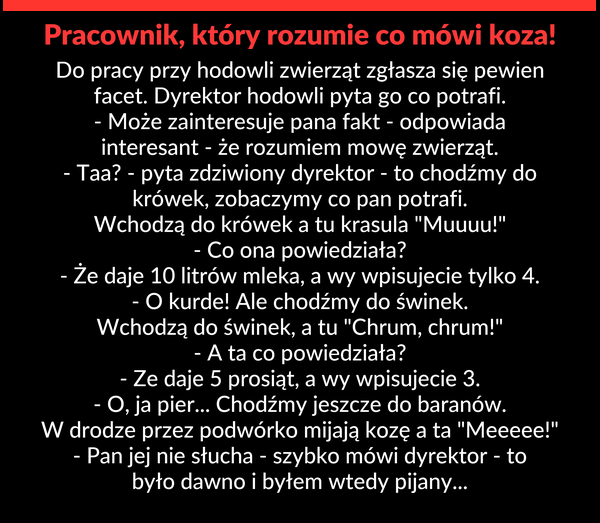 Pan jej nie słucha :D 
