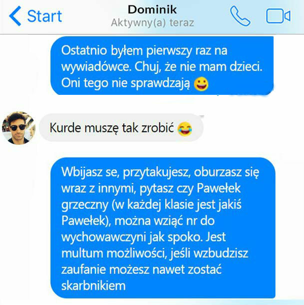 Tak się chodzi na wywiadówki :D 