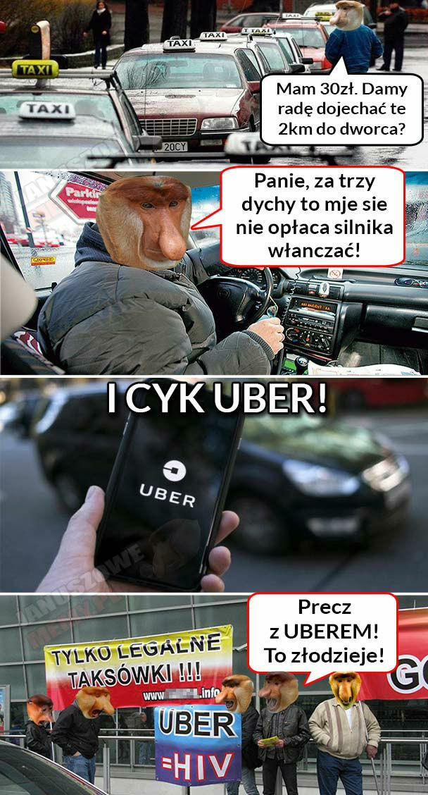 Typowy Janusz taksówkarz 