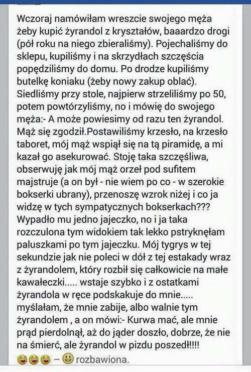 Nowy żyrandol