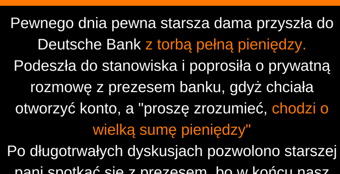 Starsza pani i zakład :D 