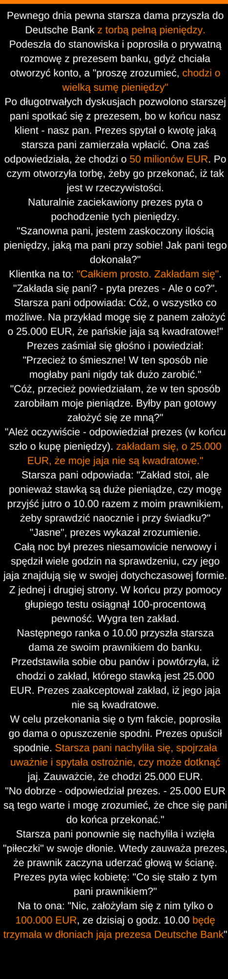 Starsza pani i zakład :D 