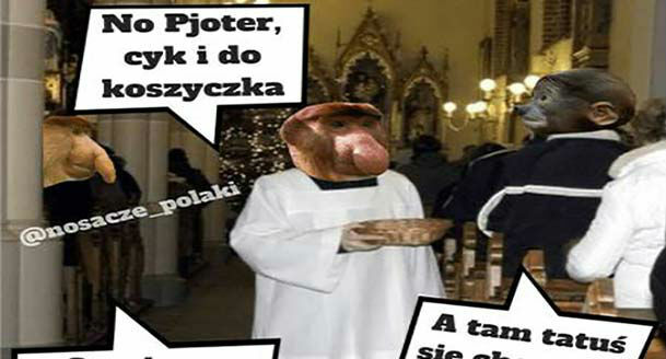 Janusz na mszy 