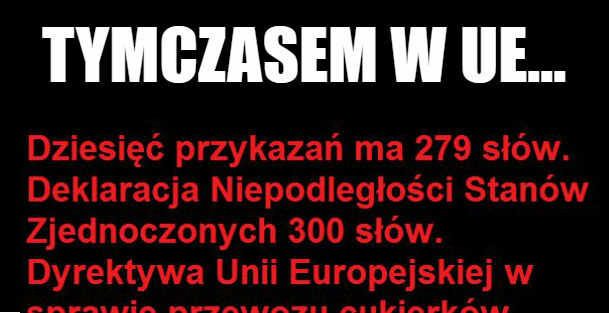 Tymczasem w Unii Europejskiej... 
