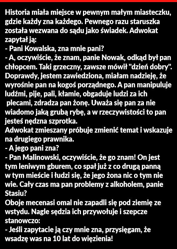 Staruszka w sądzie 