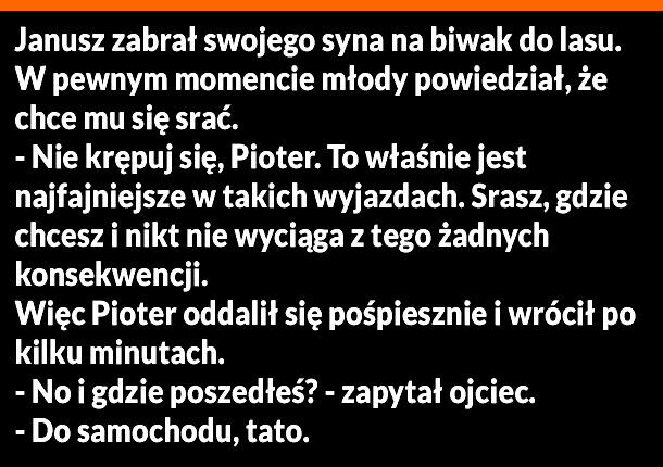 Z synem na biwaku