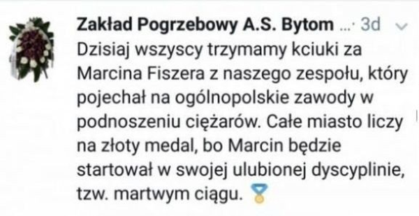 Ulubiona dyscyplina zakładów pogrzebowych 
