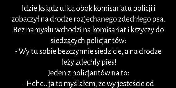 Kawał o księdzu i policjantach 