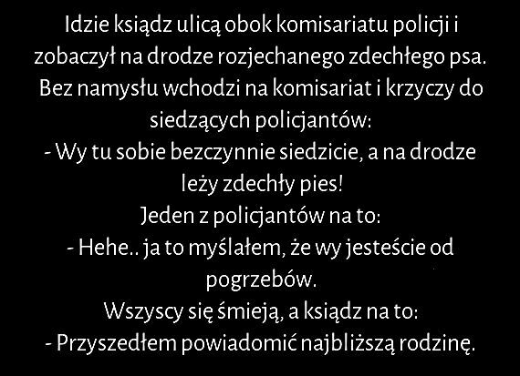 Kawał o księdzu i policjantach 