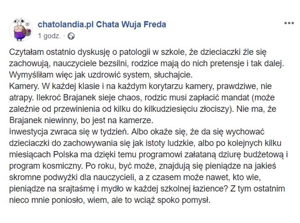 Pomysł, jak pozbyć się patologii ze szkół 