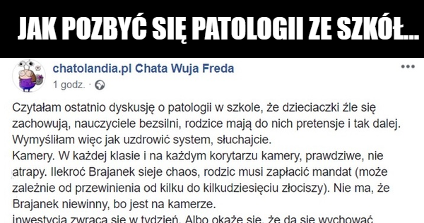 Pomysł, jak pozbyć się patologii ze szkół 