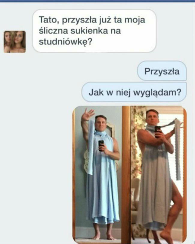 Kiedy ojciec odbierze paczkę od kuriera 