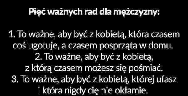 Ważne rady dla mężczyzny 