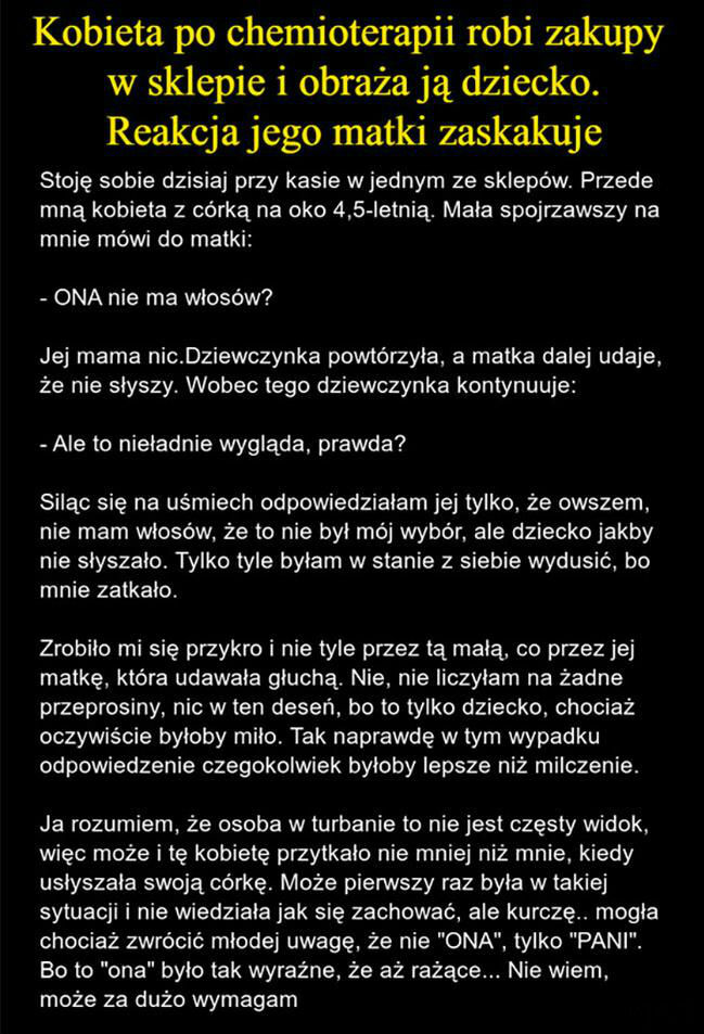 Reakcja matki zaskakuje 