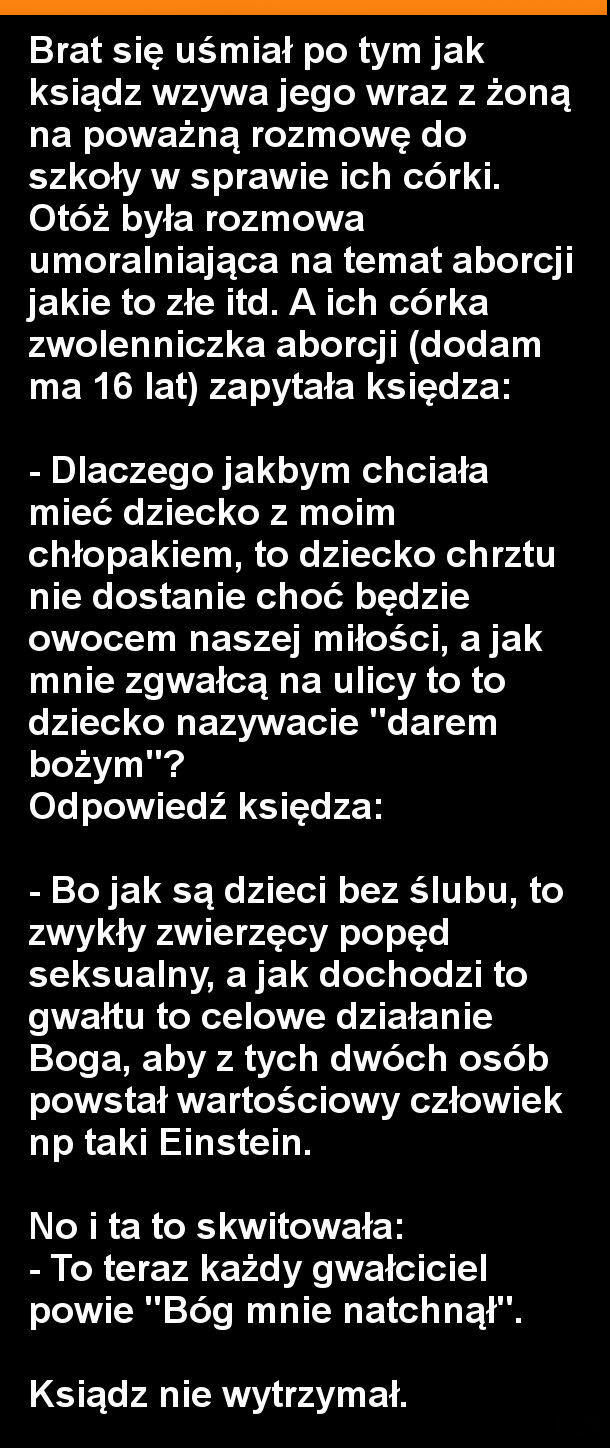 Kłótnia córki z księdzem 