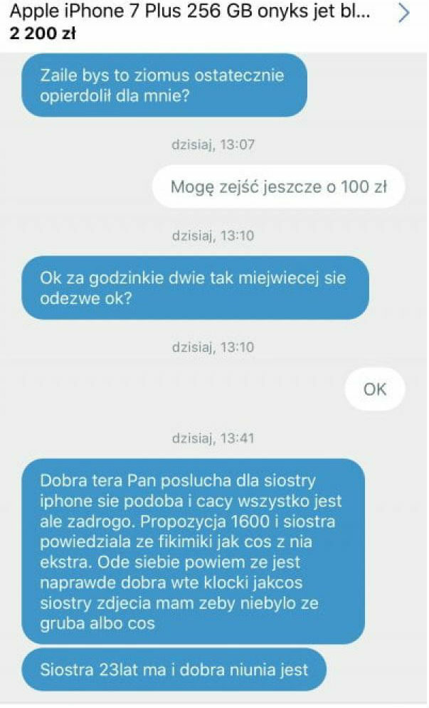 Targowanie się na OLX 