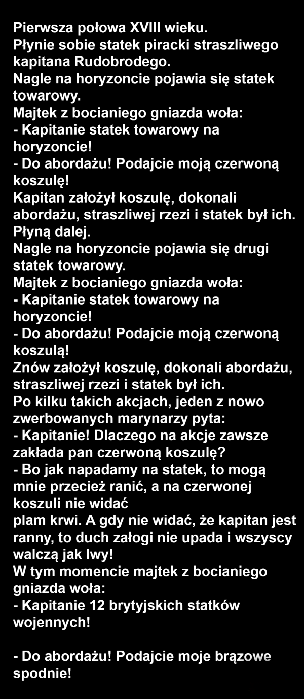 Sprytny kapitan :D 