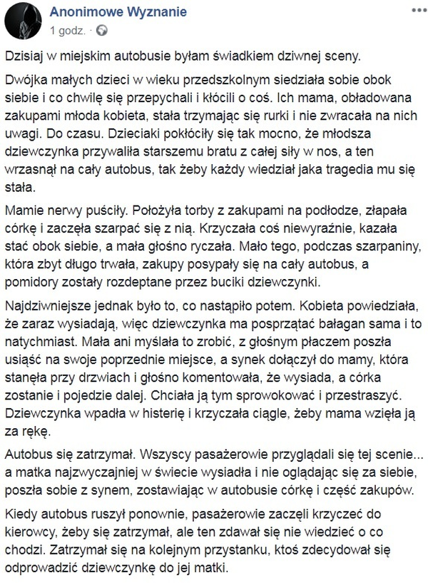 Dziwna akcja w autobusie 