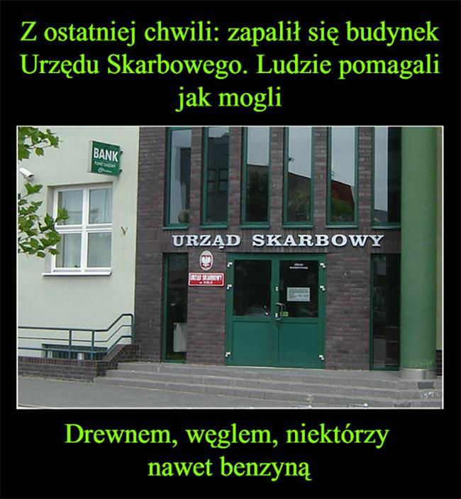 Ludzie pomagali jak mogli...