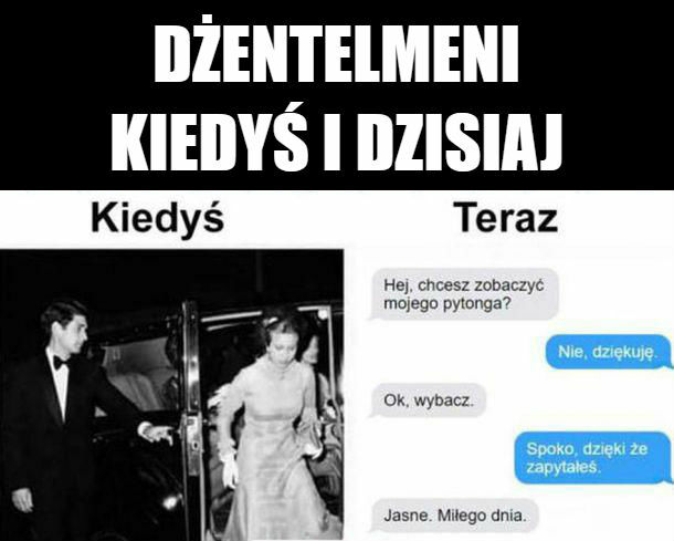 Dżentelmeni kiedyś i dziś 