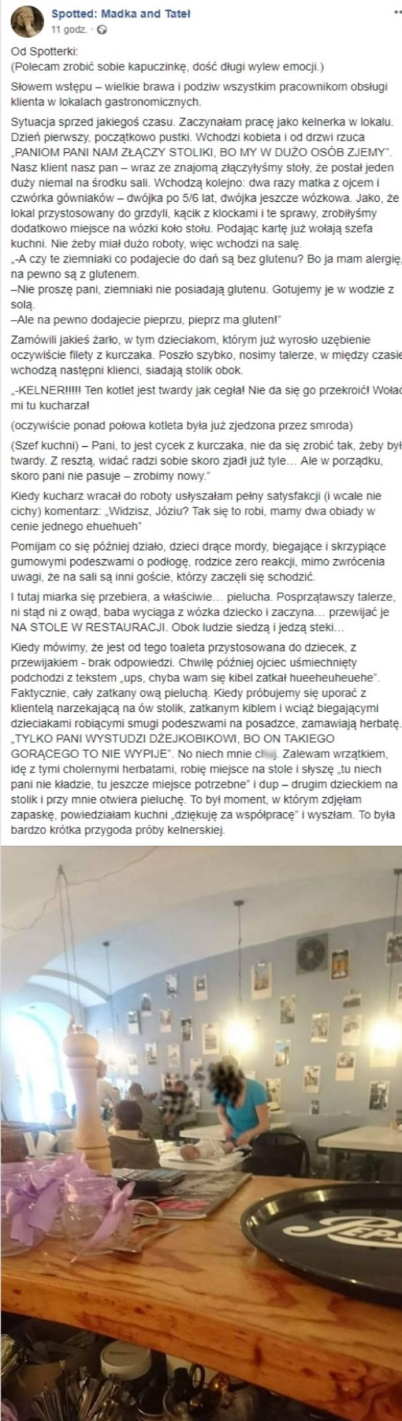 Chciała być kelnerką, wytrzymała jeden dzień 