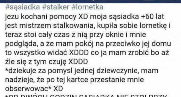 Sąsiadka-stalkerka 