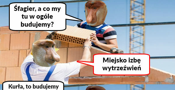 Janusz i szwagier na budowie 