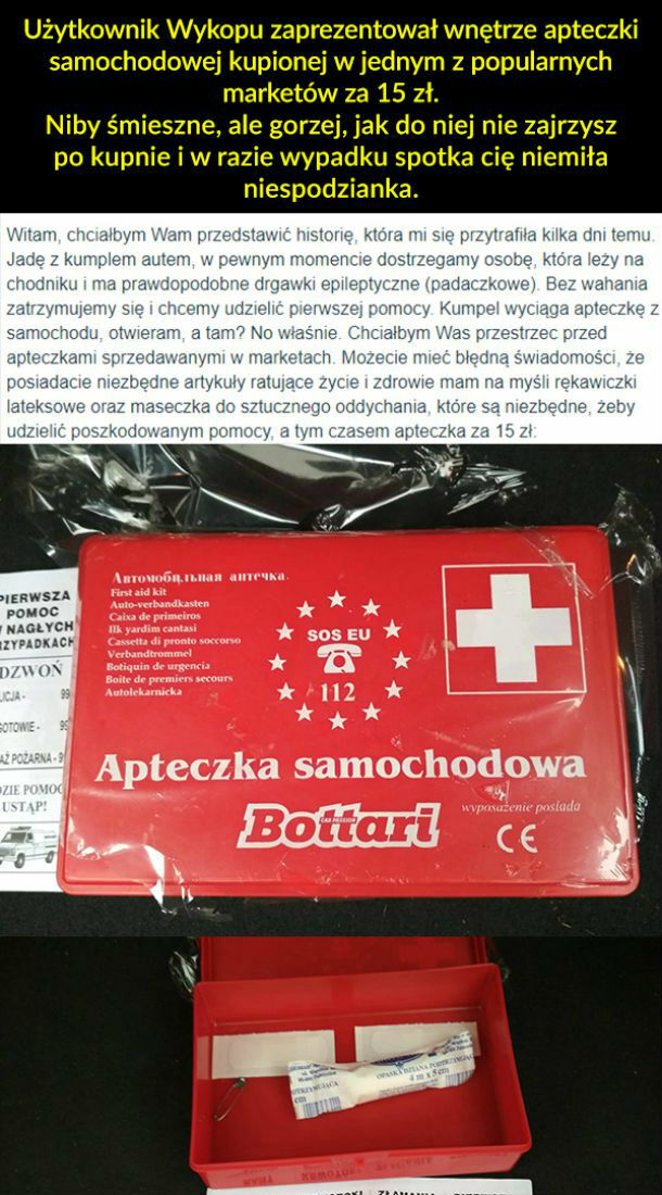 Zawartość apteczki 