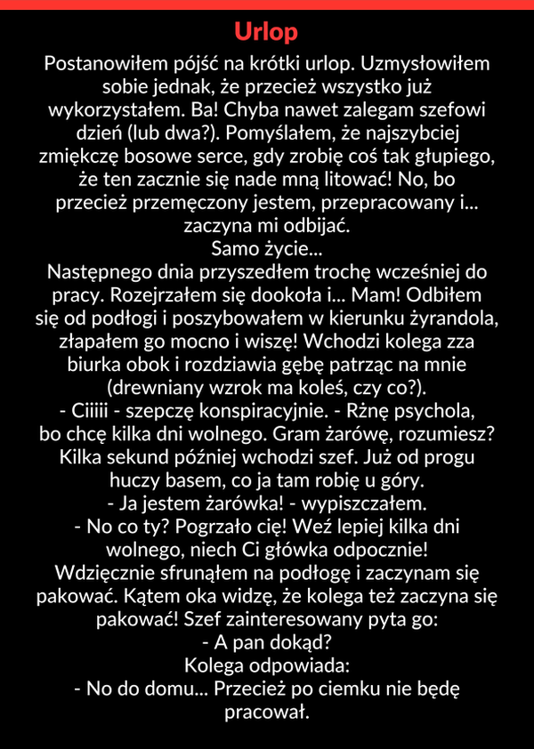Jak dostać kilka dni wolnego? 