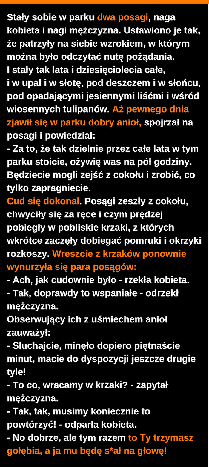 Świetny dowcip o posągach :D 