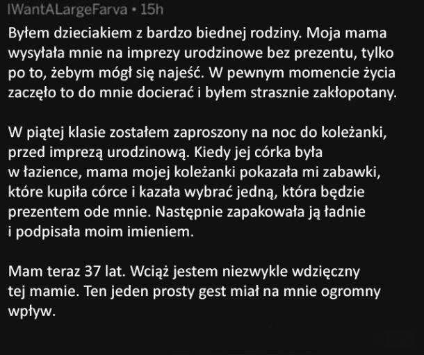 Piękny, prosty gest 