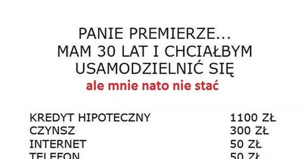 Jak żyć, panie premierze?