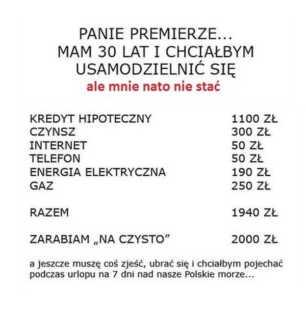 Jak żyć, panie premierze?