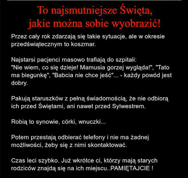 Najsmutniejsze święta 