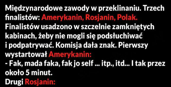 Zawody w przeklinaniu :D