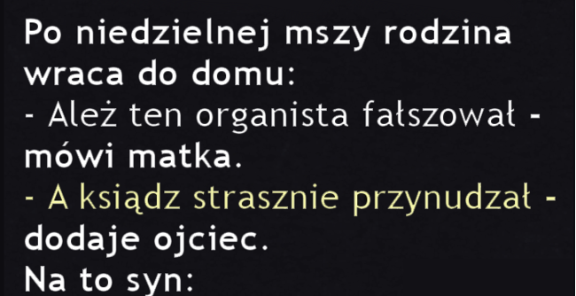 Trafne podsumowanie syna 